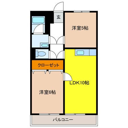 ハイツ河田の物件間取画像